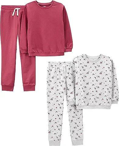 Simple Joys by Carter's Girls' 4-Piece Sweatshirt Set